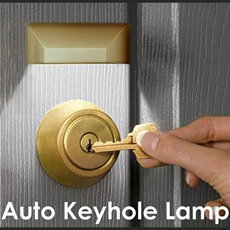 LED Door Lock Cabinet Induction Small Night Light PIR Infrared IR Wireless Door Lock Lamp Auto Motion Sensor Keyhole Light