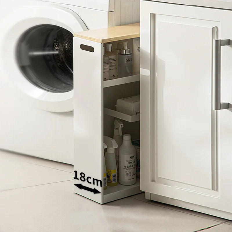 Iron Bathroom Gap Storage Shelf  Floor Standing Narrow Rack  Slim Toilet Cabinet  Japanese Style Bathroom Organizer Unit