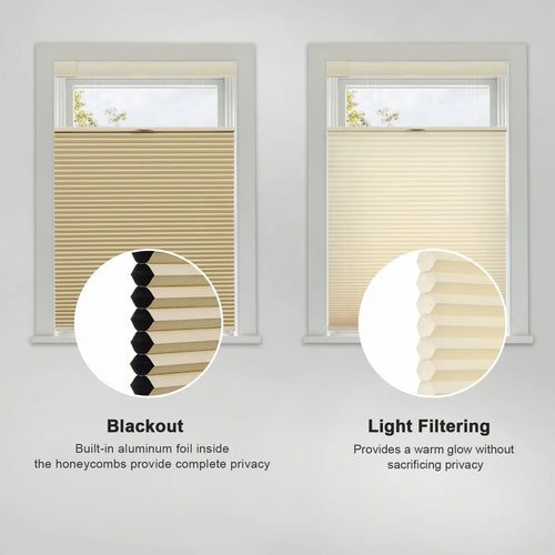 2025 New Design Noise Reduction Anti-UV Thermal Insulated Easy To Install No Drill Honeycomb Blinds For Bedroom